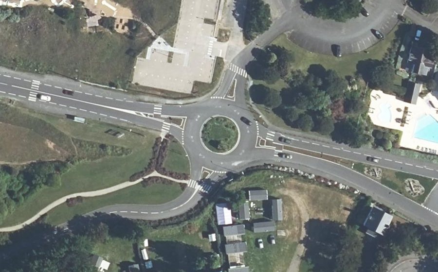 Vue aérienne du Rond-Point de l'Océan