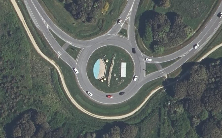 Vue aérienne du Rond-Point du Kermoisan
