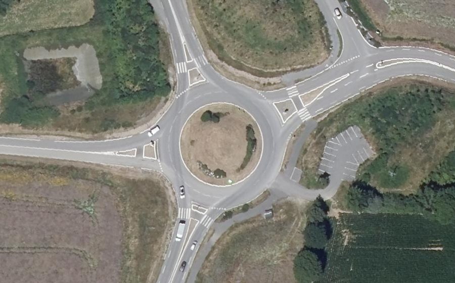 Vue aérienne du Giratoire de Pénescluz