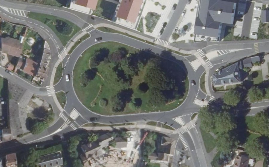 Vue aérienne du Carrefour Saint-Liesne