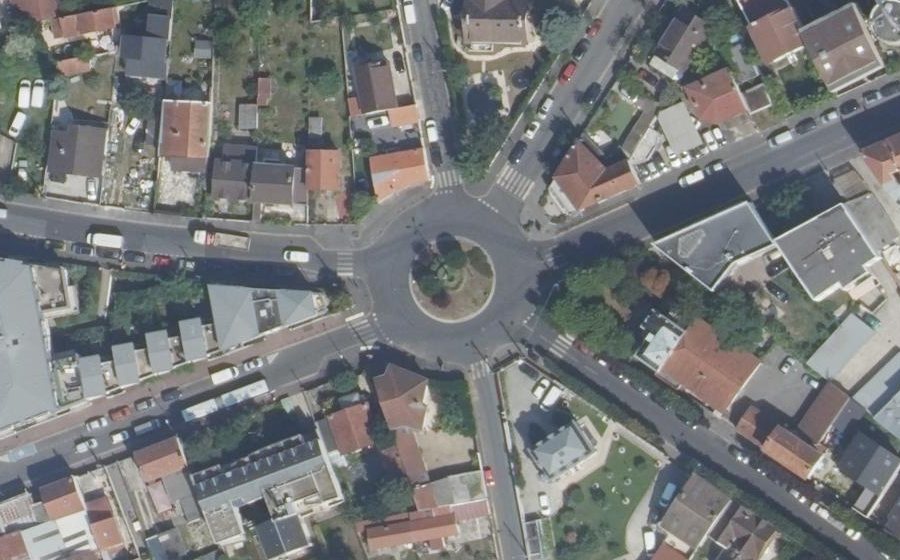 Vue aérienne du Rond-Point de la Limite