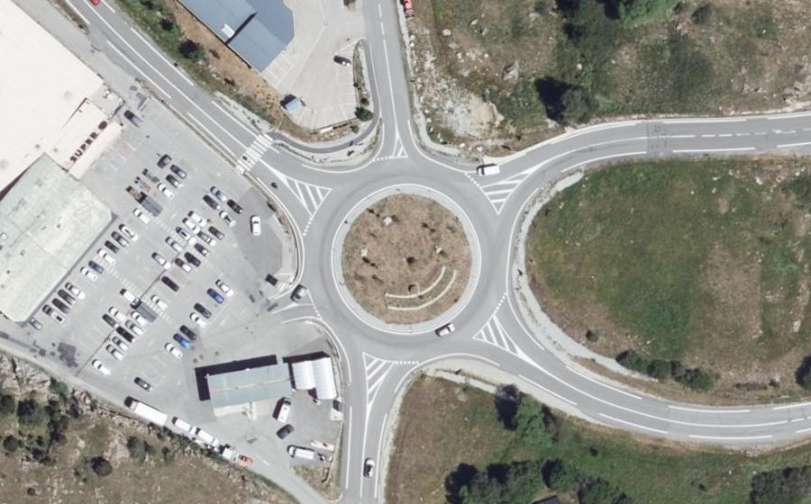 Vue aérienne du Rond-Point d'Égat