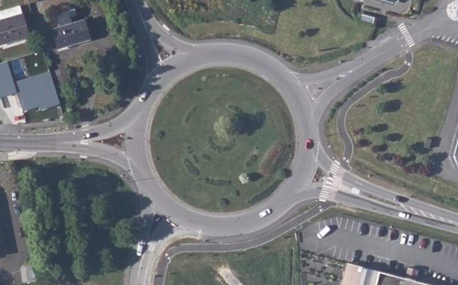 Vue aérienne du Rond-Point de l'Europe