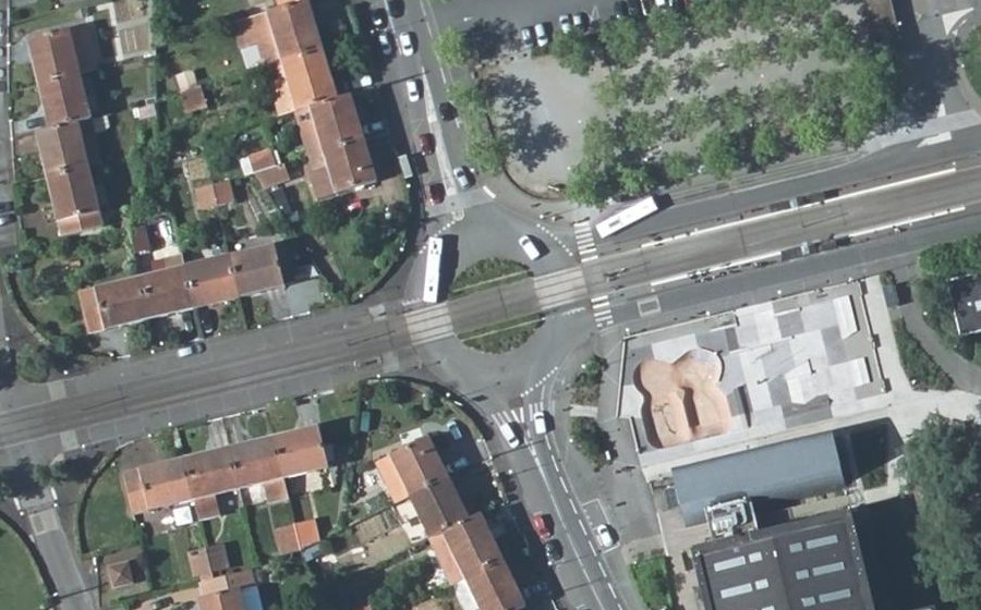 Vue aérienne du Rond-Point de la Brière