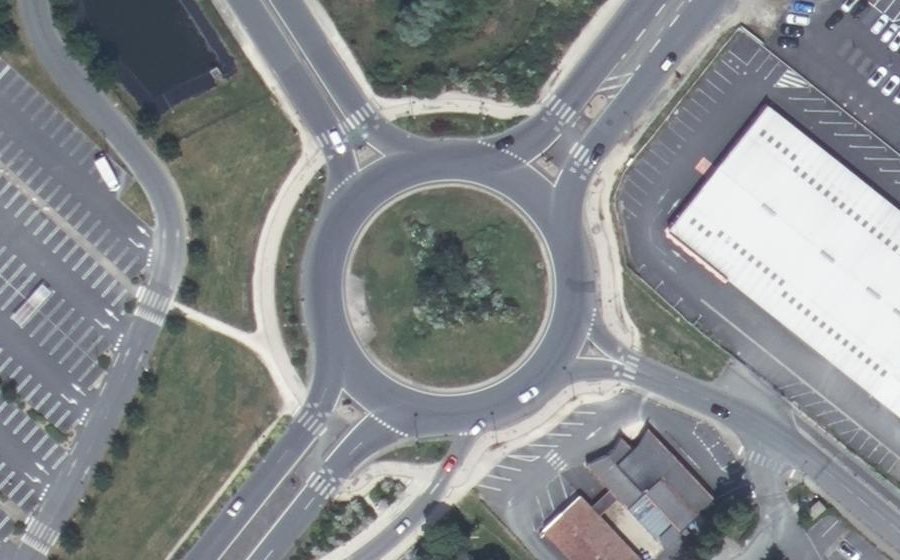 Vue aérienne du Rond-point de la Garenne