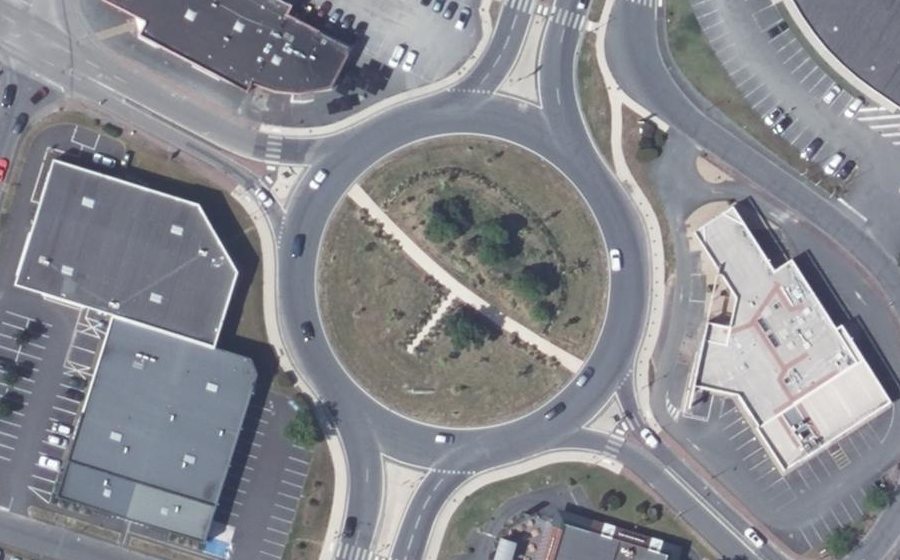 Vue aérienne du Rond-Point d'Aquitaine