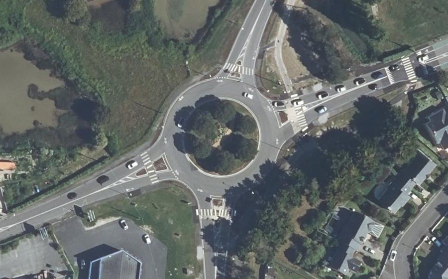 Vue aérienne du Rond-Point de l'Europe
