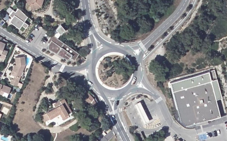 Vue aérienne du Rond-Point des Anciens Combattants