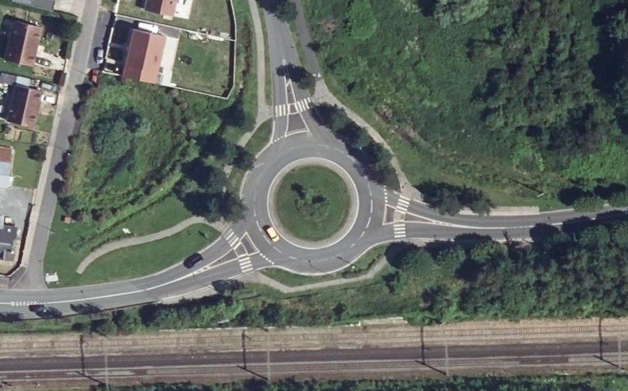 Vue aérienne du Giratoire de Chauny