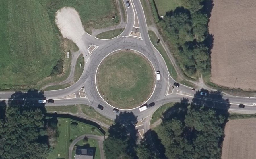 Vue aérienne du Giratoire de la Perrière