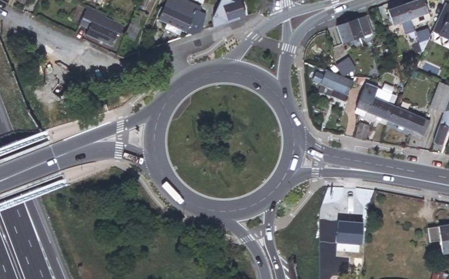 Vue aérienne du Giratoire du Moulin Marcille