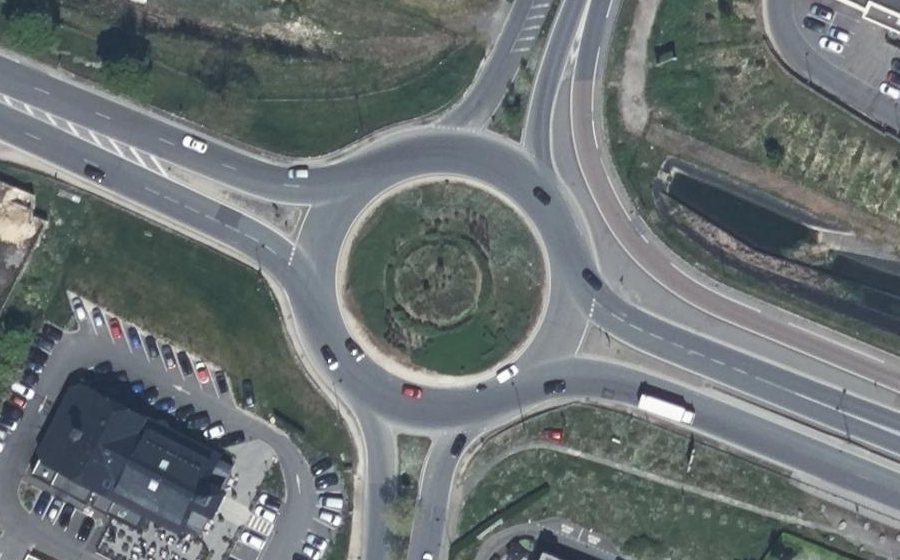 Vue aérienne du Rond-Point de Thillois