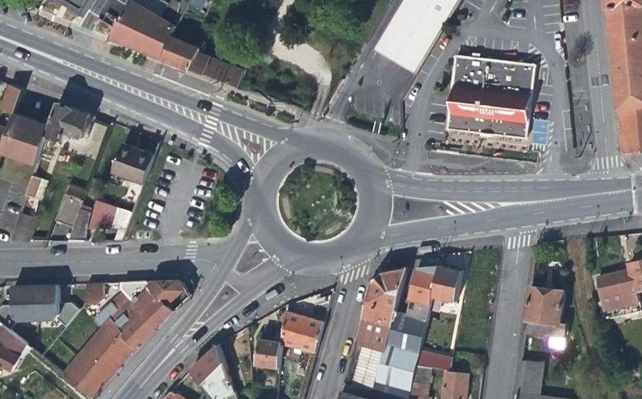 Vue aérienne du Rond-Point de la Place du Général de Gaulle