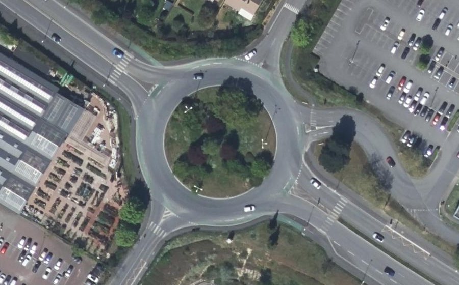 Vue aérienne du Rond-Point de la Place de la Solidarité