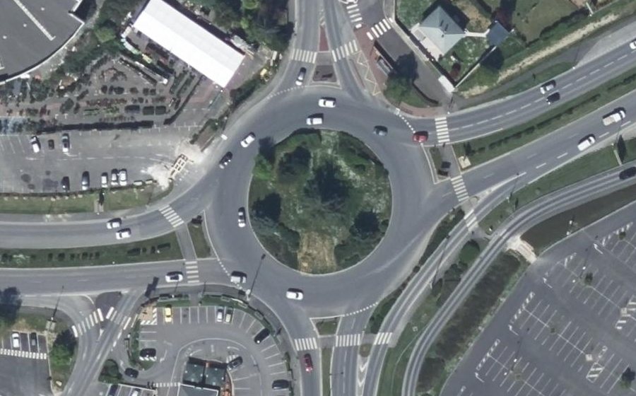Vue aérienne du Rond-Point de la Place de l'Égalité