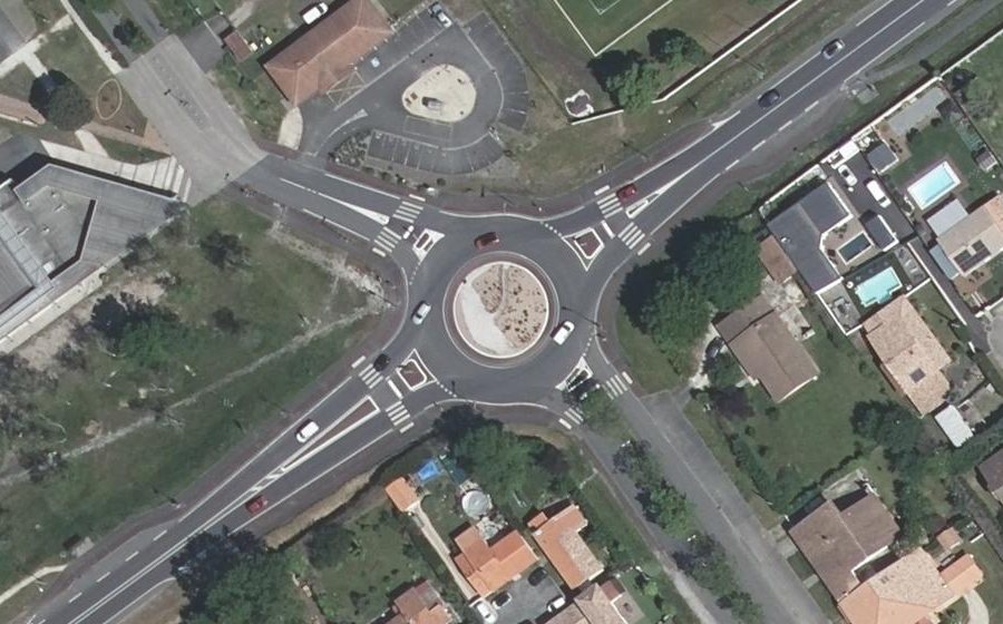 Vue aérienne du Giratoire de la Caravelle