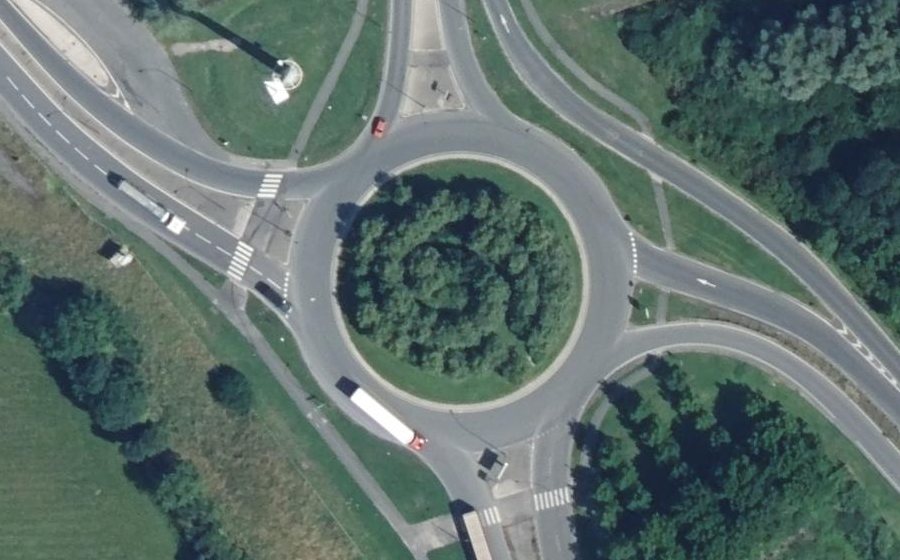 Vue aérienne du Rue Frankin Roosvelt
