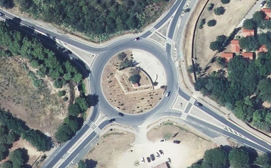 Vue aérienne du Rond-Point de Valmy