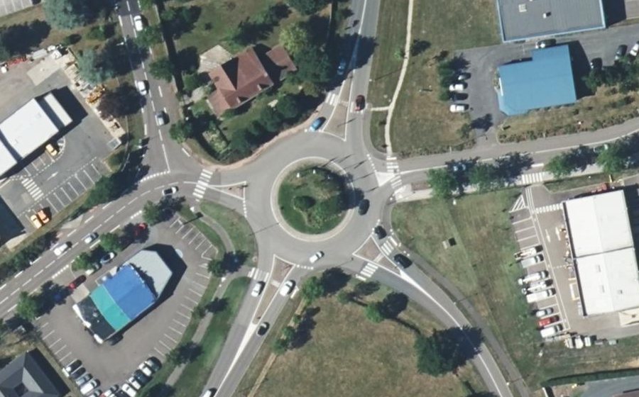 Vue aérienne du Rond-Point de la Grande Bruyère
