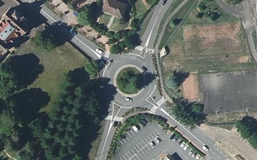 Vue aérienne du Rond-Point de Bourgogne
