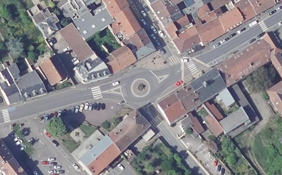 Vue aérienne du Place du Général de Gaulle