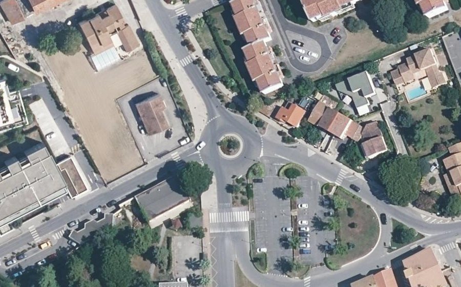 Vue aérienne du Rond-Point de la Boule