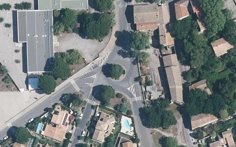 Vue aérienne du Rond-Point de la Madame