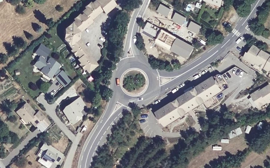 Vue aérienne du Porte du Queyras