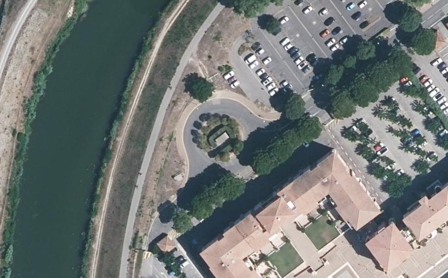 Vue aérienne du Rond-Point de l'Encivade