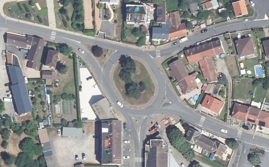 Vue aérienne de la Place Jean-Baptiste Burlot