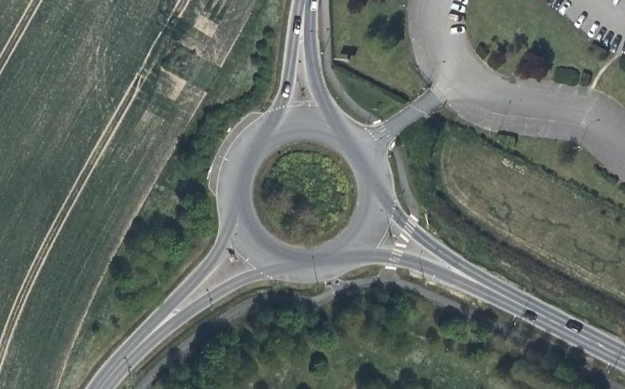 Vue aérienne du Rond-Point Victor Lambert