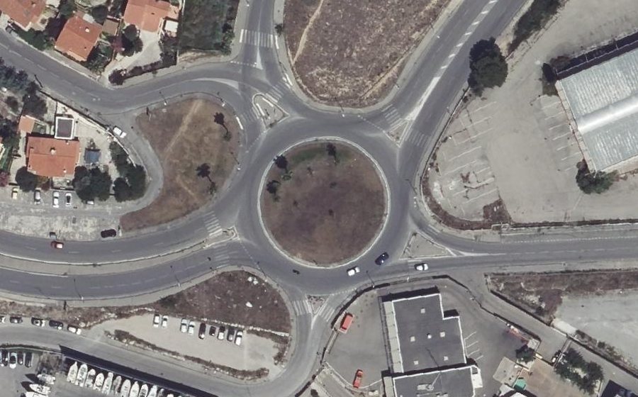 Vue aérienne du Rond-Point Font des Tuiles
