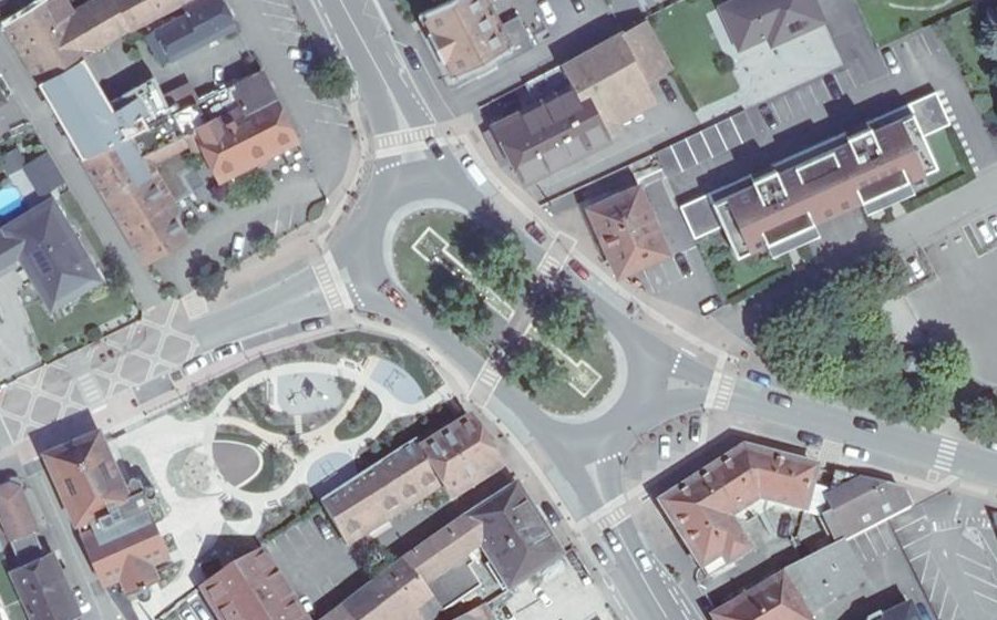 Vue aérienne du Place de la République