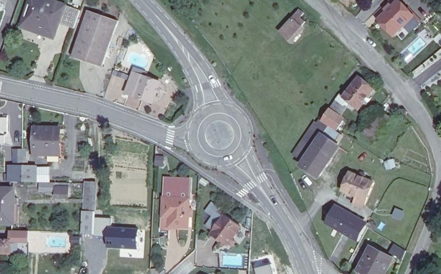 Vue aérienne du Rue du Rhin