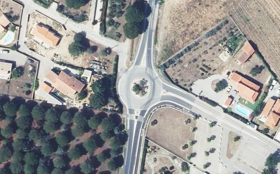 Vue aérienne du Rond-Point Jacques Bordaneil