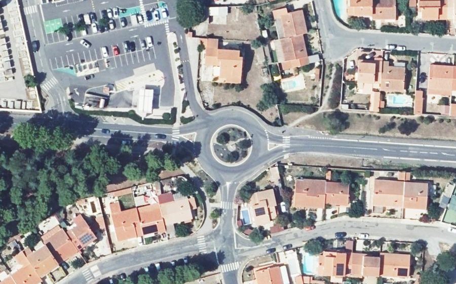 Vue aérienne du Rond-Point de la Medaille Militaire