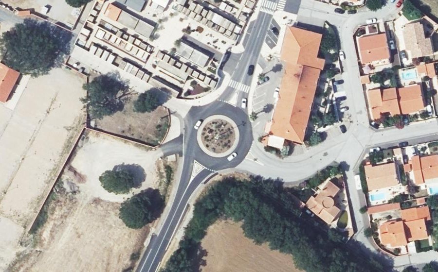Vue aérienne du Rond-Point du Souvenir Français