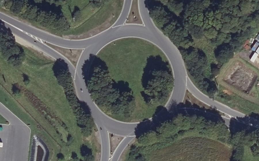 Vue aérienne du Rond-Point de la Villeneuve
