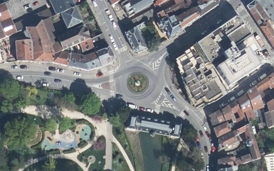 Vue aérienne du Place de la Libération