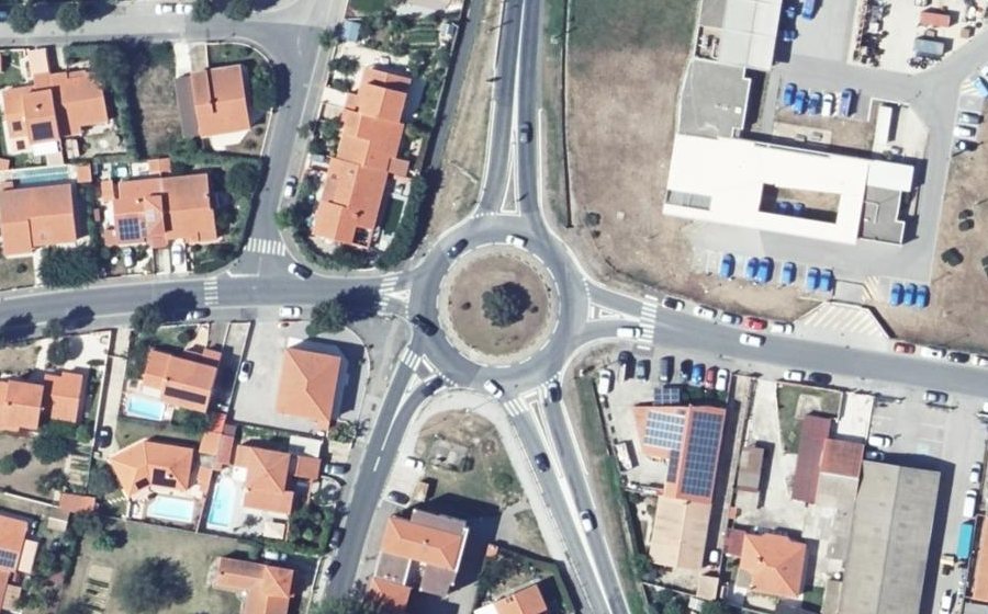Vue aérienne du Rond-Point des Frères Lumière