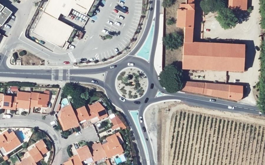 Vue aérienne du Rond-Point de la Médaille Militaire