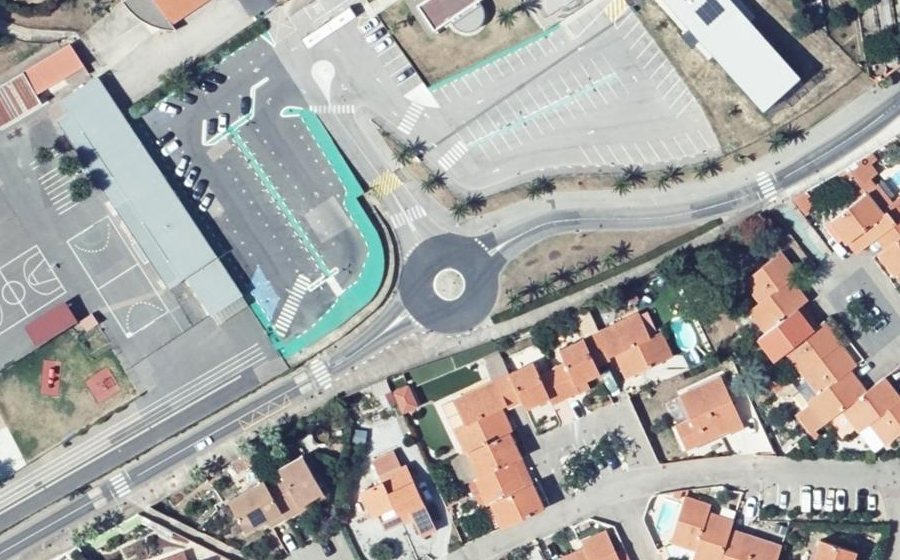Vue aérienne du Rond-point de la Laïcité