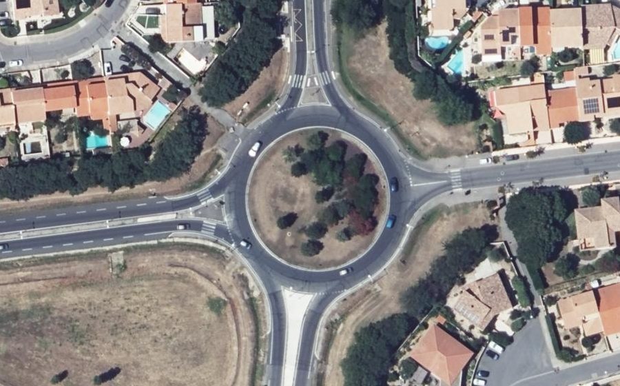 Vue aérienne du Rond-Point du Mas Vermeil