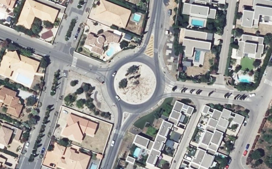 Vue aérienne du Rond-Point du Septième Art