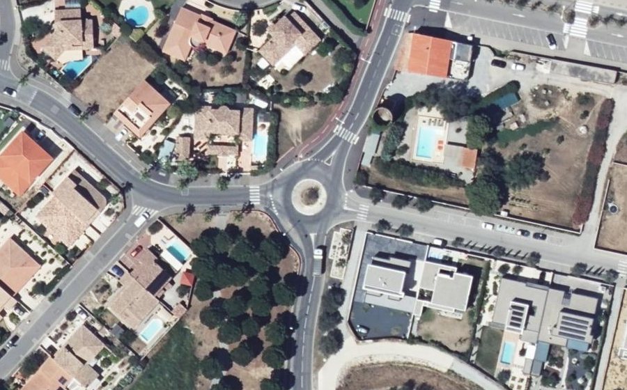Vue aérienne du Rond-Point Sant Jordi