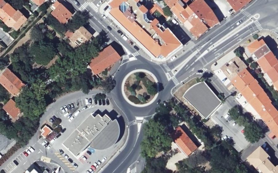 Vue aérienne du Rond-Point du Pou de les Coulobres