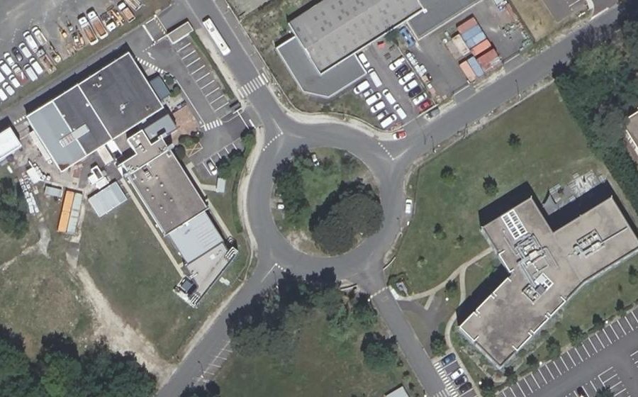 Vue aérienne du Rue Thomas Edison