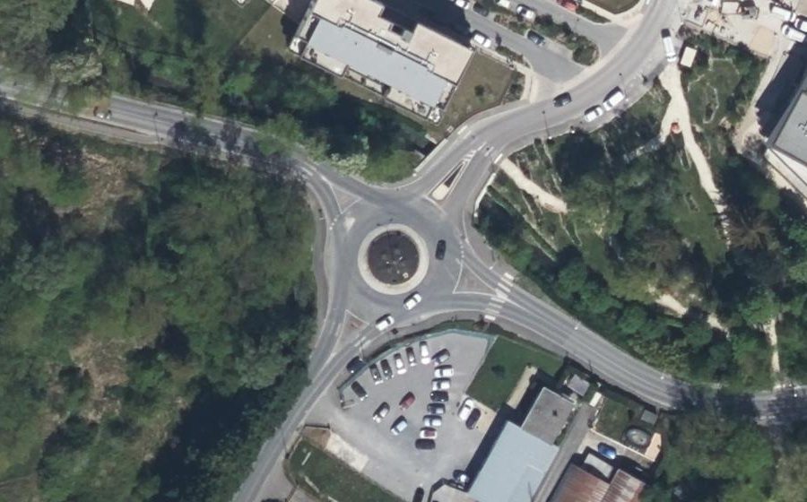 Vue aérienne du Rond-Point de Champigny