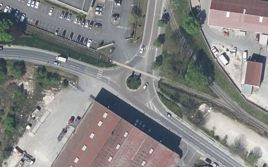 Vue aérienne du Rue de Courcelles
