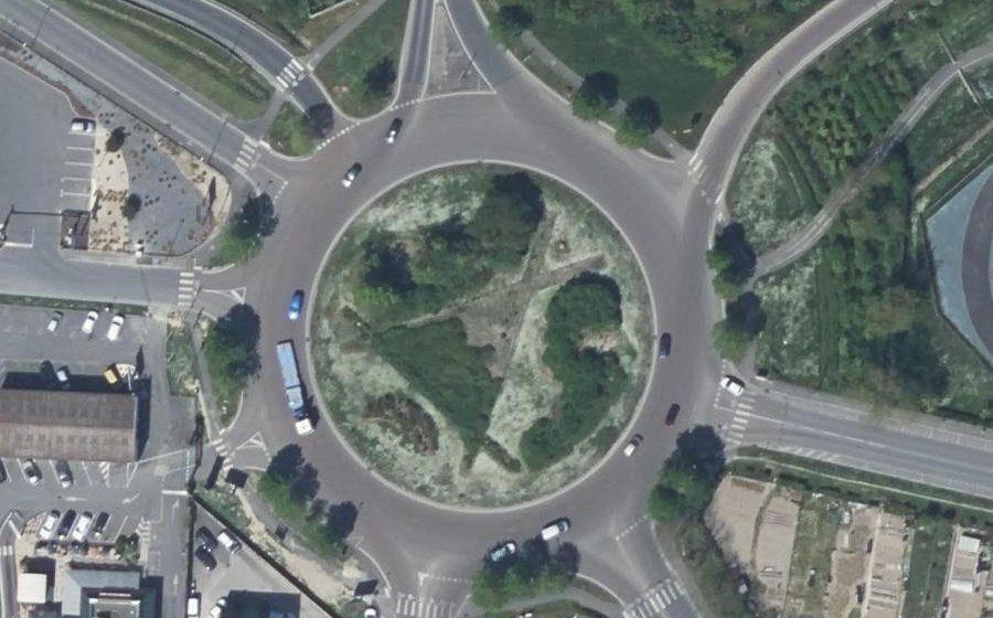 Vue aérienne du Giratoire des Trois Fontaines